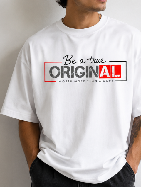 Mens Oversize T Shirt be a true original front1