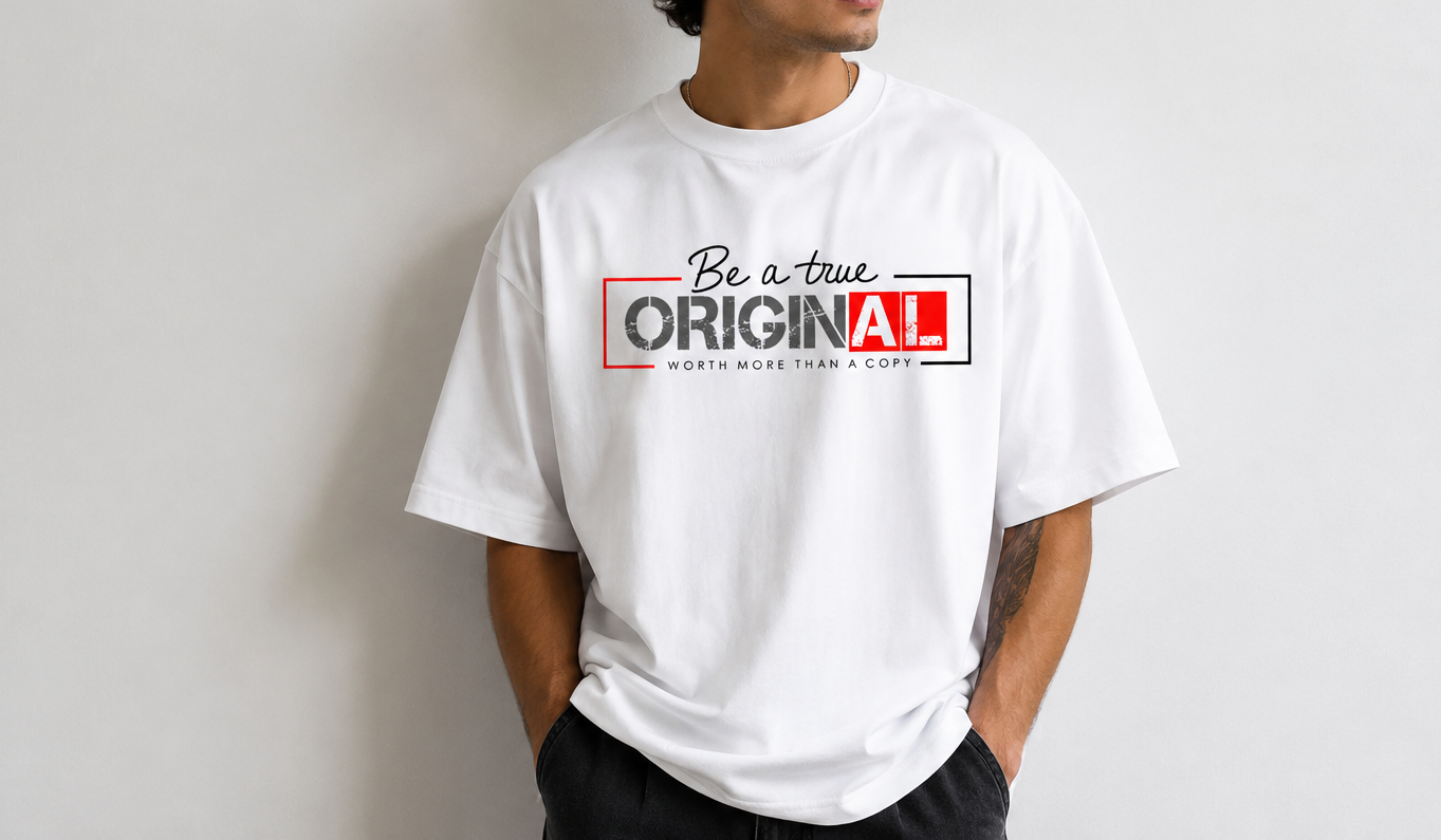 Mens Oversize T Shirt be a true original front1