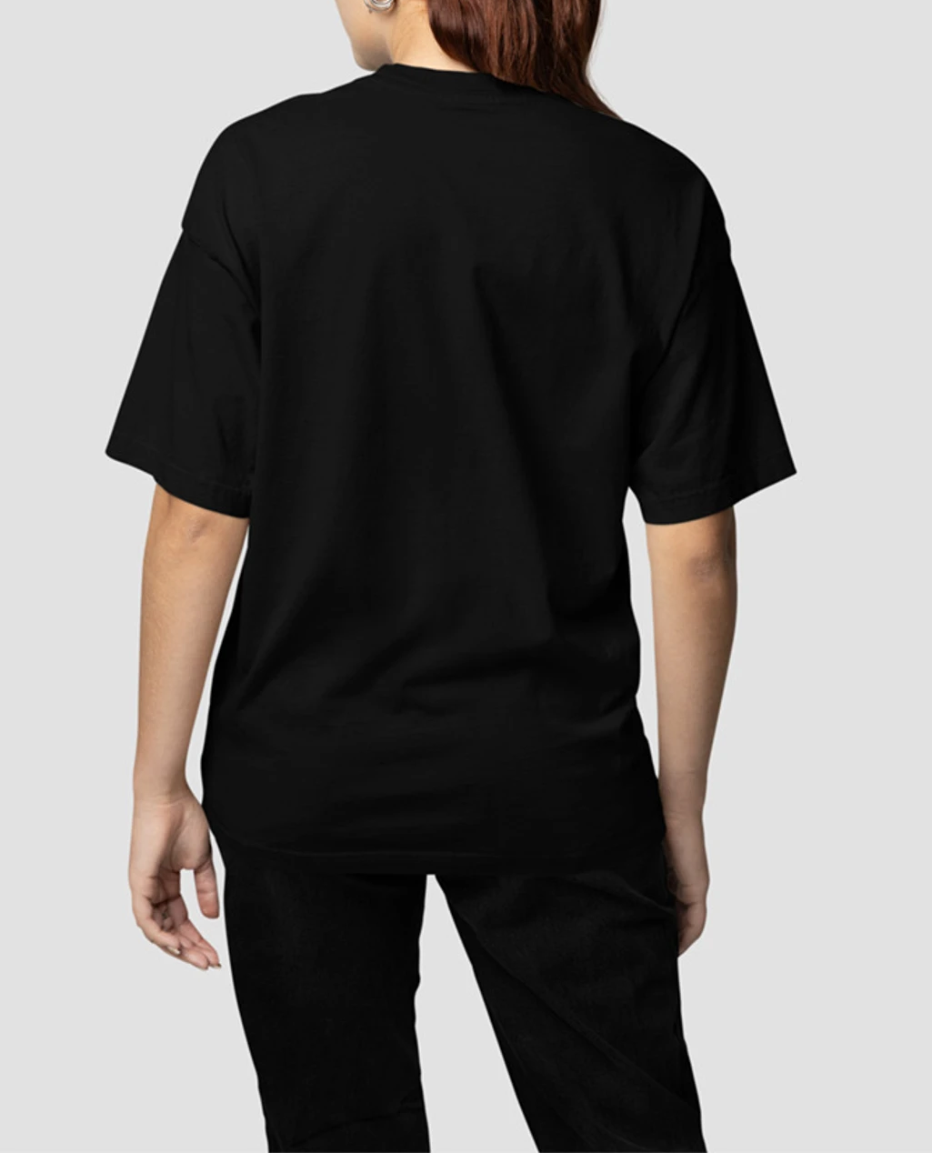 Women oversize t shirt black be the unique one2